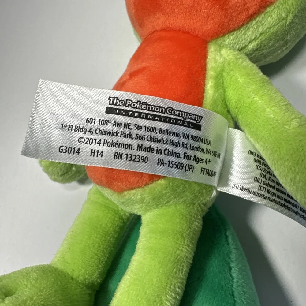 Pokemon Center Plush Treeko Green Figure Nintendo Toy  2014